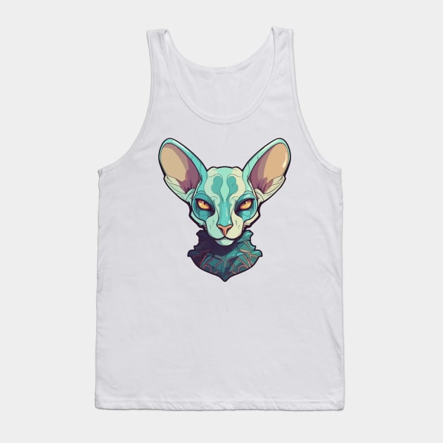 Sphynx cat Tank Top by RosaliArt